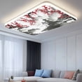 thumbnail image 2 of Red Plum Blossom Fluorescent Light Covers Mountain Water Ink Painting Spring Magnetic Light Filters Ceiling Lighting Panel Shade for Classroom Office Home 2 x 4 ft, 2 Pack, 2 of 9