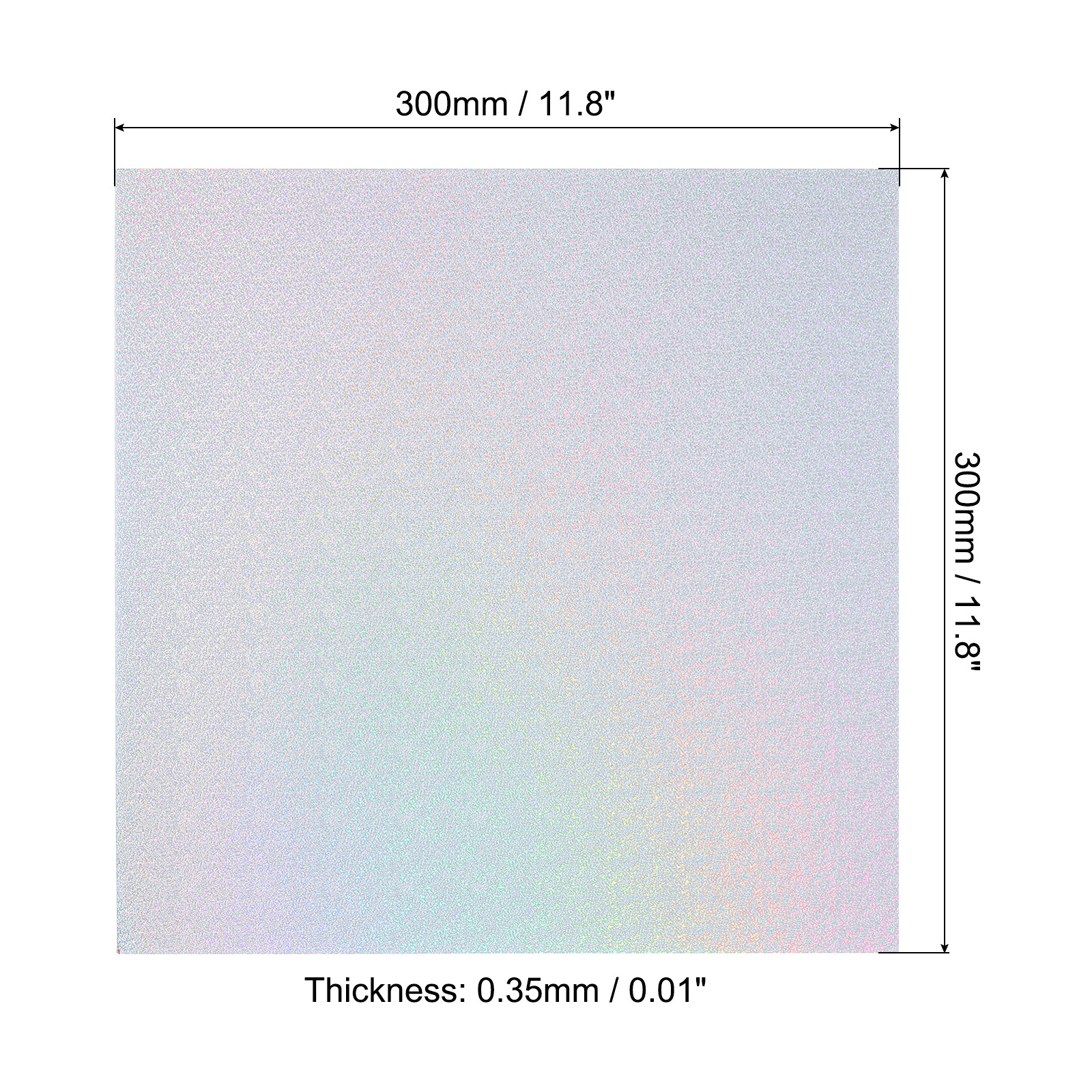 Uxcell 12"x12" Holographic Cardstock, 20 Pack Metallic Iridescent Mirror Paper Foil Board Reflective Sheets, Style 6