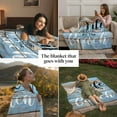 thumbnail image 3 of Blue Coastal Nautical Throw Blankets, Life Is Better at The Beach Soft Fleece Blanket Decorative for Home Sofa Couch Chair Living Bedroom, 30x40 Inches, Farmhouse, 3 of 8