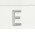 thumbnail image 3 of DALIX Initial Letter E Silver Metallic Embroidery in White, 3 of 3