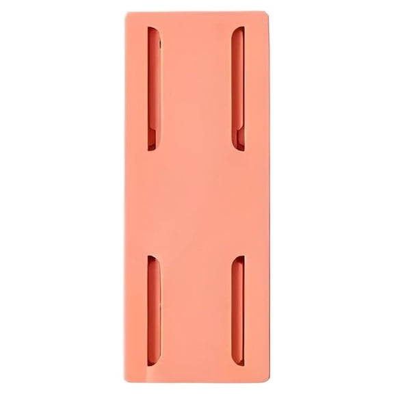 Bearachild Soporte de toma de corriente de Color sólido sin perforaciones autoadhesivo desmontable sala de estar dormitorio Fixer Rack Accesorios Almacenamiento y organización del hogar Naranja