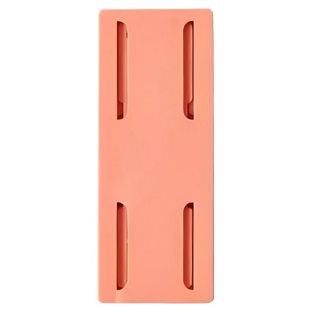Bearachild Soporte de toma de corriente ABS, repuesto portátil, sin perforaciones, autoadhesivo, para el hogar, la sala de estar, el dormitorio, Almacenamiento y organización del hogar Naranja