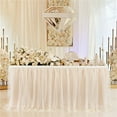 thumbnail image 2 of 6ft Tulle Table Skirt Baby Shower Tablecloth for Rectangle Tables Ruffle Tutu Table Skirts Desk Skirt for Princess Girls Birthday Party Cake Dessert Table Decorations, 2 of 6