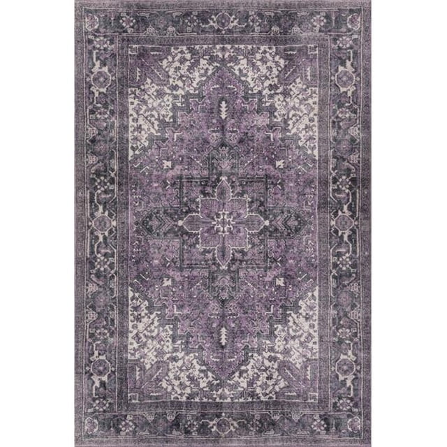 Dalyn Rug AM3PL5X8 5 x 7 Pi 7 in. AM3 Amanti Rectangle Zone Tapis&44; Prune