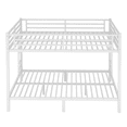 thumbnail image 4 of Tcbosik Queen Over Queen Size Metal Bunk Bed with Guardrail and Ladder, Bed Frame for Bedroom, Easy Assembly, No Box Spring Needed, White, 4 of 8