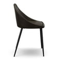 thumbnail image 3 of Pemberly Row Modern Vegan Leather Chairs (Set of 2) in Tobacco, 3 of 4
