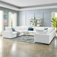 thumbnail image 5 of Modway Commix 8-Piece Down Filled Overstuffed Vegan Leather Sectional Sofa in White, 5 of 10