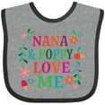thumbnail image 3 of Inktastic Nana and Poppy Love Me Boys or Girls Baby Bib, 3 of 4