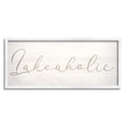 thumbnail image 4 of Stupell Industries Lakeaholic Shabby Chic Calligraphy Text Rustic Background Framed Wall Art, 24 x 10, Design by Daphne Polselli, 4 of 5