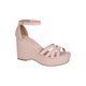 thumbnail image 1 of Sandalias casuales de plataforma con tiras en unicolor con correa ajustable al tobillo para mujer, 1 of 5