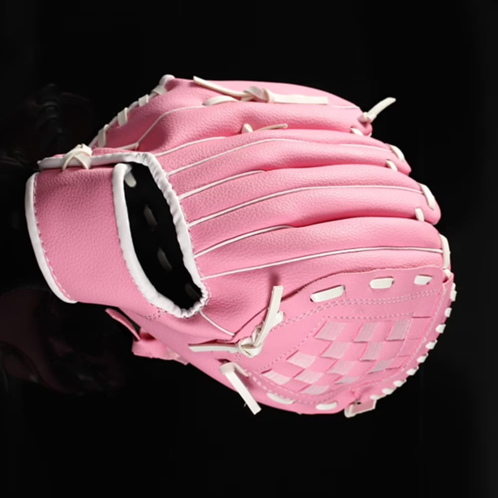 Thicken Infield Pitcher Pink Baseball and Softball Gloves for Sports Use Left Hand PU Material 11.5 Inch