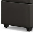 thumbnail image 6 of Avalon 44 inch Wide Contemporary Lift Top Rectangular Storage Ottoman in Tanners Brown Vegan Leather, 6 of 13