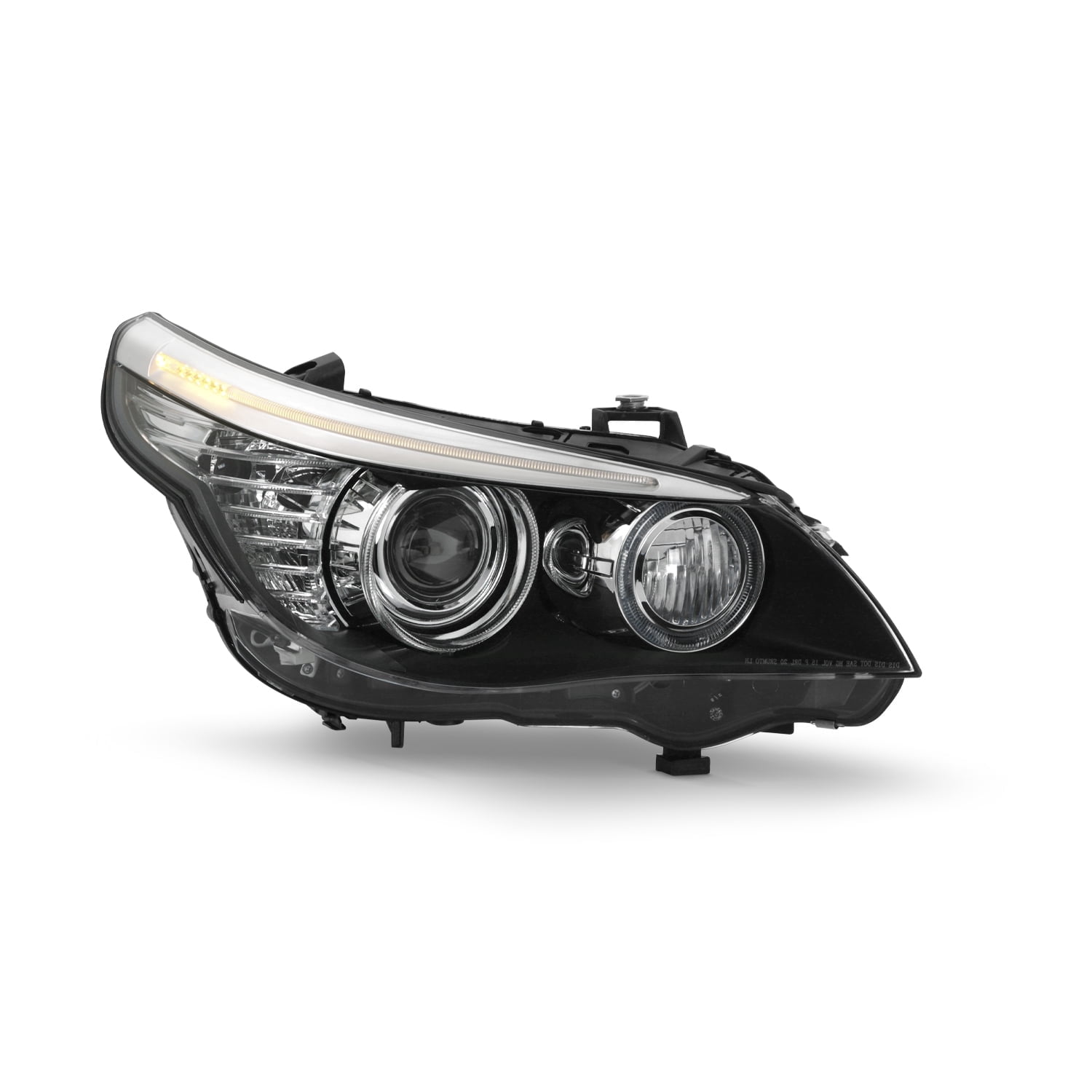 AKKON - Fit 2008-2010 BMW E60 E61 5-Series HID Models OE LED Rim Projector Headlights w/AFS - Right Passenger Side