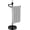 Matte Black, variant on Bath Hand Towel Holder Standing, Stainless Steel Stable Free-Standing Towel Bar for Bathroom Kitchen Countertop, Rustic Towel Ring Stand with Crystal Ball 15.7” H (Polished Chrome, 2 Pack)