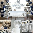 thumbnail image 6 of 40th birthday Decorations Birthday Party Supplies Set- Foil Happy Birthday Balloons Number 40 and Star Shaped Balloons Silver and Blue, 6 of 9