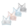 thumbnail image 2 of LYMAYTER Girls Breathable Cotton Bras for 12-15Y Teens Longline Crop Seamless Fixed Pads‌, 2 of 8
