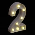 thumbnail image 3 of Números decorativos LED Sunnimix con Luces PVC 22x18x4cm blanco cálido Luces de lámpara LED de número, 3 of 8