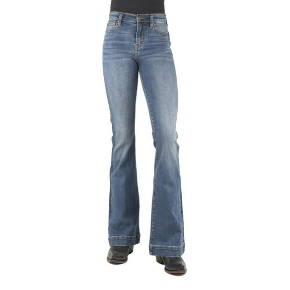 Stetson Western Jeans Womens Flare 8 Reg Blue 11-054-0921-2408 BU