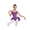 Purple, variant on Kids Girls Sleeveless Latin Jazz Ballet Dance Dress Halter Backless Fringe Rhinestone Skirted Leotard Black 10