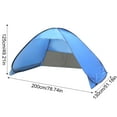 thumbnail image 2 of Portable Outdoor Privacy Tent, Pop-up Changing Room for Beach and Camping, Sun Shade Shelter with Internal Coating for UV Protection, Blue, 2 of 2