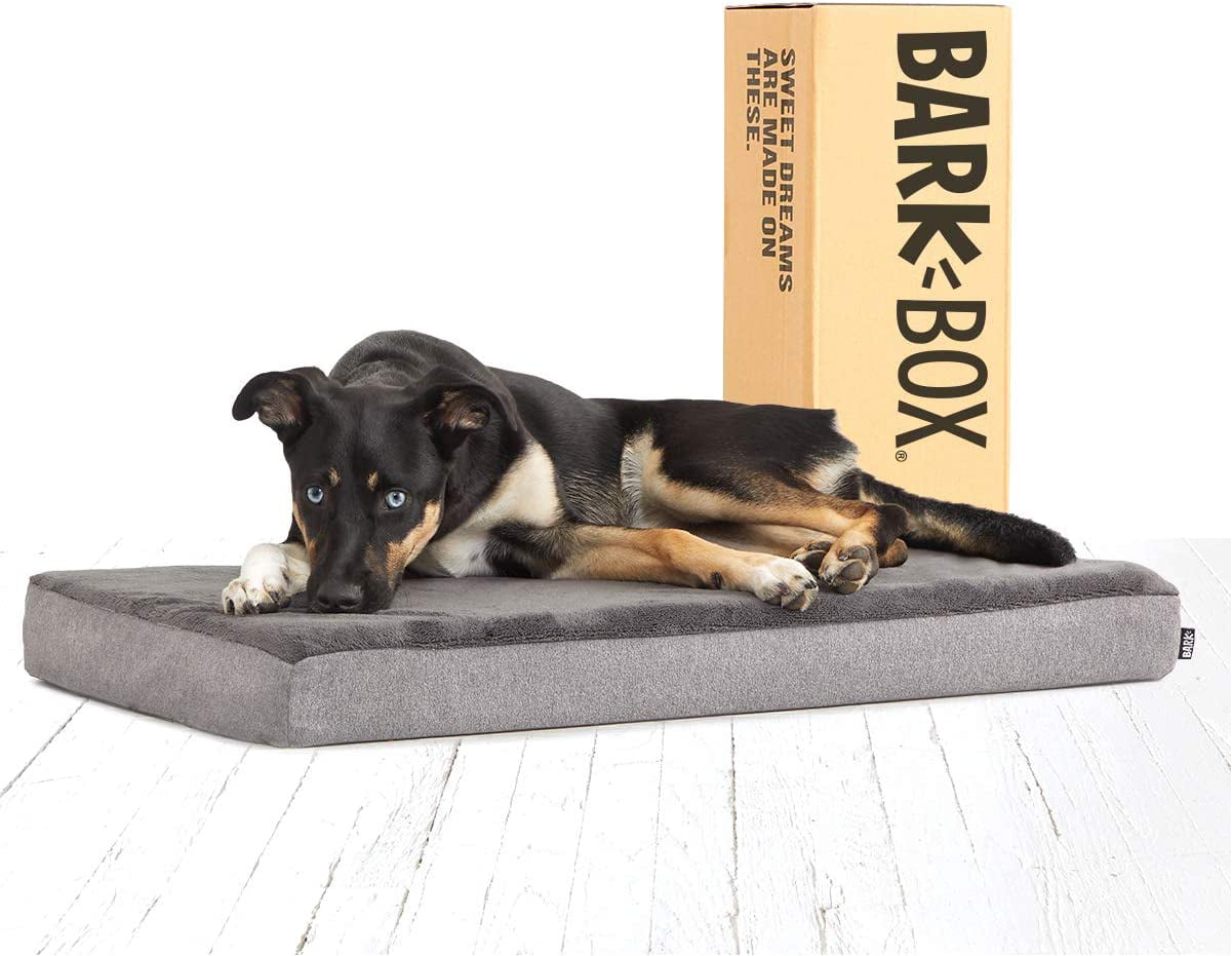 Machine Washable Cuddler with Removable Cover and Water-Resistant Lining Barkbox Soft Plush Memory Foam Platform Dog Bed Includes Squeaker Toy Mattress for Orthopedic Joint Relief 