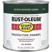 Rustoleum Stops Rust 7738 730 1/2 Pint Hunter Green Protective Enamel Oil Base Paint