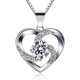 thumbnail image 1 of 26-27 Platinum Pendant with White Diamond (No Chain), 1 of 5