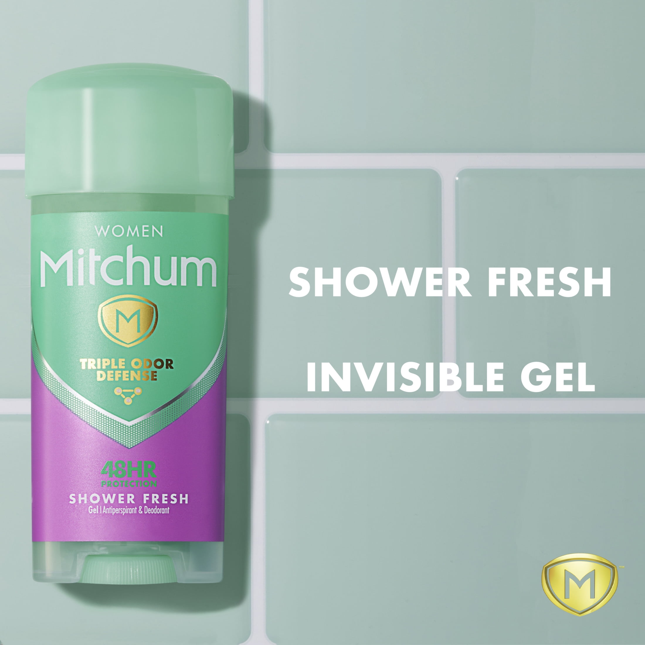 Mitchum Women Triple Odor Defense Antiperspirant Deodorant Gel Twin Pack, Shower Fresh, 3.4 oz