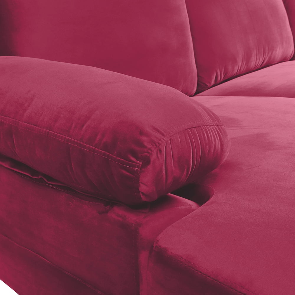 Kepooman Modern Mid Century L Shaped Sectional Sofa Bed, Convertible Sofa Couch for Living Room, Purple Kepooman Modern Mid Century L Shaped Sectional Sofa Bed, Convertible Sofa Couch for Living Room, Purple