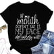 thumbnail image 2 of Camiseta negra de gran tamaño con mangas cortas, corte holgado y estampados bonitos para mujer Camiseta divertida de verano, 2 of 4