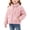 Pink, variant on BFHHYA Girls Fuzzy Jacket Kids Fleece Zip Up Long Sleeve Coat with Pockets Fall Winter Warm Casual Outwear for Daily Outdoor Sport