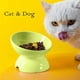 thumbnail image 3 of Ceramic Cat Feeding Bowl, Raised Cat Bowl, Ceramic Cat Bowls for Food and Water, for Cats, Puppies and Small Dogs, Pet Bowl (Grey) gray, 3 of 4