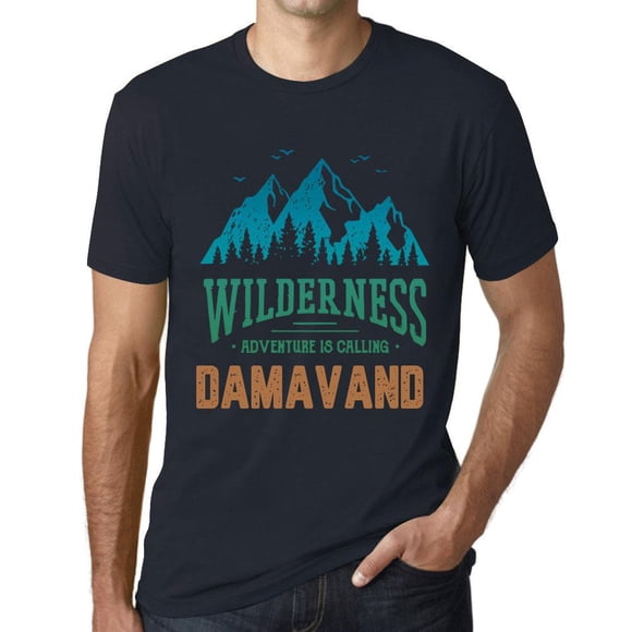 T-Shirt Graphique pour Hommes en Pleine Nature, l'Aventure Appelle Damavand Écolo Édition Limitée T-Shirt à Manches Courtes Anniversaire Vintage Cadeau Nouveauté