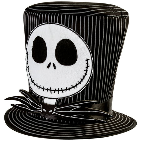 Party City Jack Skellington Top Hat Halloween Costume Accessories, One Size