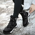 thumbnail image 4 of Gubotare Men's Snow Boots Wide Mens Snow Boots Winter Boots Anti-Slip Outdoor Sneakers (Black,10.5), 4 of 5