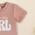 thumbnail image 5 of KPOPLK Toddler Baby Girl Outfit – Short Sleeve Mama’s Girl Print T Shirt & Shorts Set – 2 Piece Summer Clothes(Pink&3,0-6 Months), 5 of 8