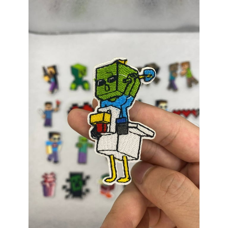 JFT WORLD PATCHES, 21pcs Minecraft Iron-On Patches for Clothes