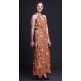 thumbnail image 4 of Bimba Robe Longue Maxi à Bretelles Spaghetti Ajustables Imprimée d'Oiseaux, Tenue de Plage d'Été - X-Grand, 4 of 6