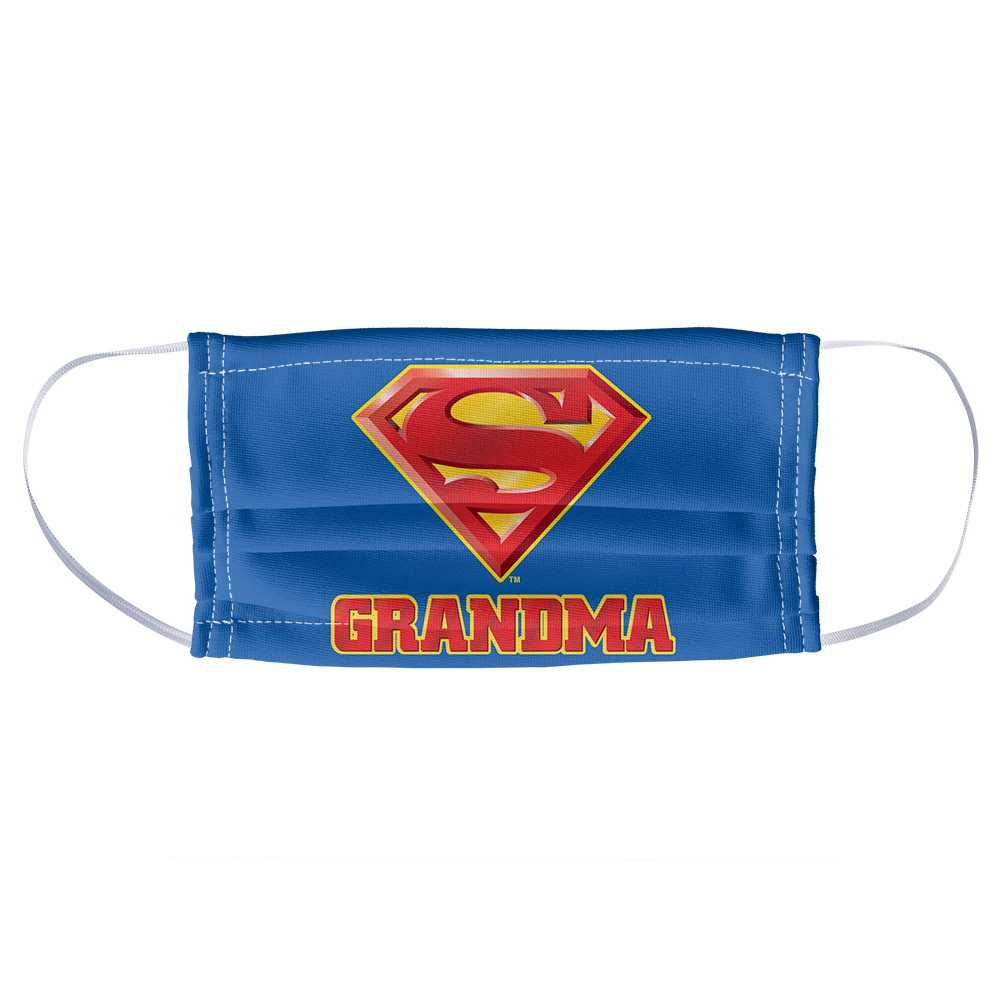 Superman Super Grandma 1-Ply Reusable Face Mask Covering, Unisex