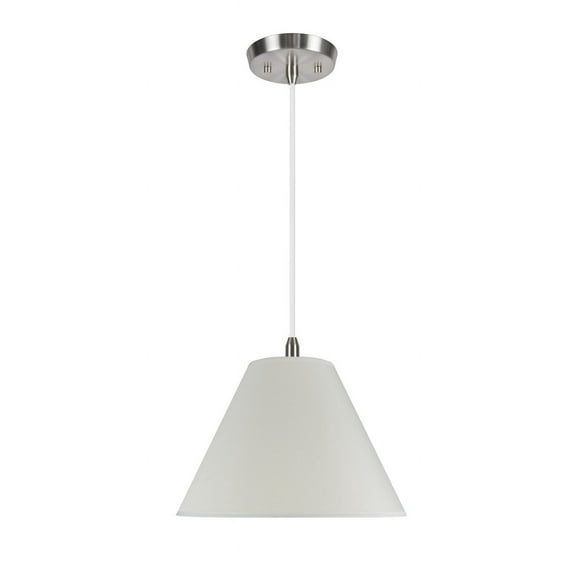 Aspen Creative 72031, Two-Light Hanging Pendant Ceiling Light with Empire Lamp Shade, Off White