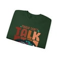 thumbnail image 4 of Glamour Queen Unisex Heavy Blend™ "Crewneck Sweatshirt Please Don't Talk" Logo, Forest Green, 4 of 4