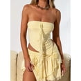 thumbnail image 6 of JYYYBF Women Irregular Tube Tops Summer Lace Patchwork Strapless Cropped Bandeau Backless Shirts for Streetwear, 6 of 9
