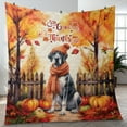 thumbnail image 4 of Happy Thanksgiving Great Dane Give Thanks Fall Beanie Scarf Welcome Quilt Blanket Danes Dog Lover Gifts Cozy Comforter Throw Blanket - 00020, 4 of 5