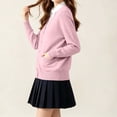 thumbnail image 3 of Girls Cardigan Sweater 2026 Fall Winter Kids School Uniforms Cotton Button Down Toddler Sweaters Tops Warm Jacket Fashion Outfits, 3 of 7