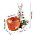 thumbnail image 2 of Green Green Resin Rabbit Planter Ornament For Small Succulents And Holiday Tabletop Decoration, 2 of 6