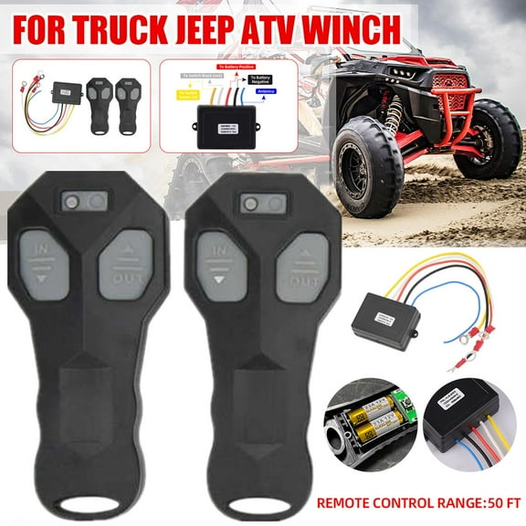 Wireless Winch Remote Control Kit For Jeep Truck ATV SUV 12V Switch Handset Tool US