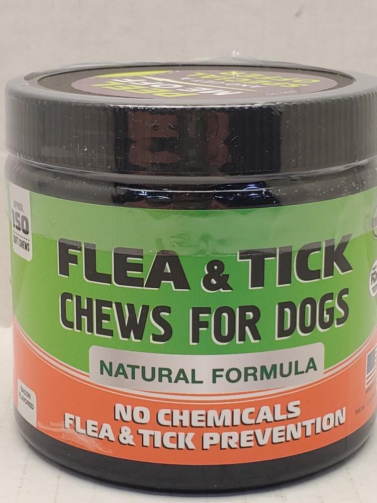 Chewable Flea and Tick Treats for Dogs Bacon Flavor 150ct