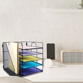 thumbnail image 4 of Rack 2 5 Tier Paper Document Organizer With File Rack Desktop Storage For Supplies, 4 of 5