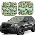 thumbnail image 6 of Kdxio Colorful Hawaii Palms Print 2-Piece Sun Shade Front Windshield - Foldable Car Front Window Sunshades for Most Sedans SUV Truck, 6 of 6