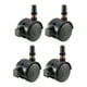 thumbnail image 1 of Ruedas giratorias de 1.5 pulgadas Uxcell con vástago de cuello de agarre, ruedas de muebles negras con freno, 4 piezas, 1 of 4